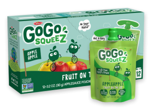 Gogo Squeez Pouches Fruit Blend Snack Apple Apple 12 pack Product Box