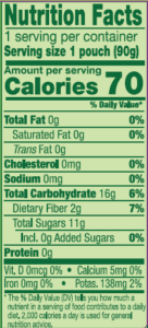 GoGo SqueeZ Fruits Organic Apple Banana Nutrition Facts